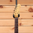 Fender Custom Shop 1959 Stratocaster Journeyman Relic electric guitar Super Faded Aged Sonic Blue with single-coil pickups