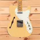Fender Custom Shop 50s Telecaster Thinline Relic semi-hollow electric guitar Nocaster Blonde with f-hole and white pickguard