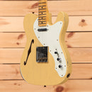 Fender Custom Shop 50s Telecaster Thinline Relic semi-hollow electric guitar Nocaster Blonde with f-hole and white pickguard