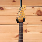 Fender Custom Shop 1959 Stratocaster Journeyman Relic electric guitar Dirty Shell Pink with single-coil pickups