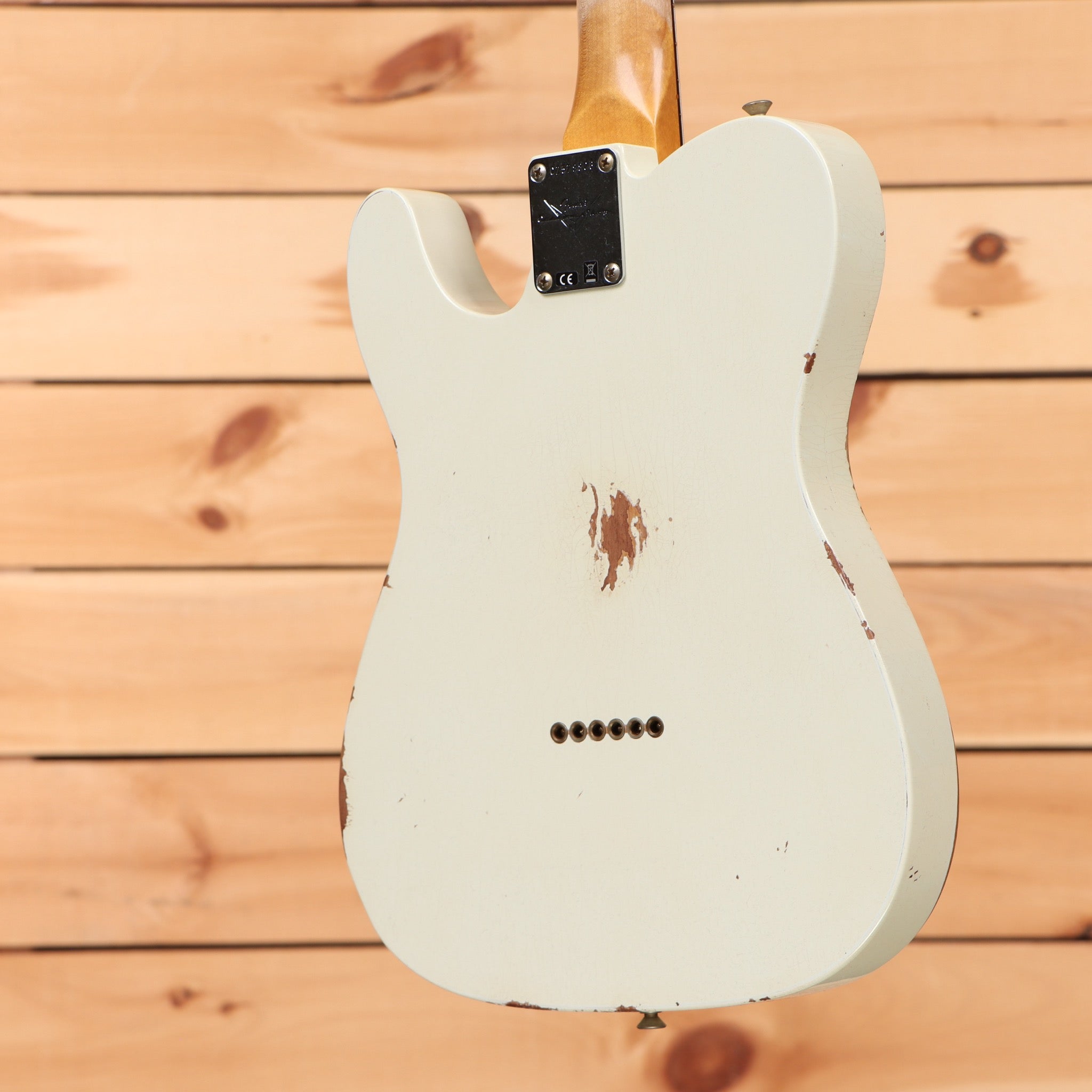 Fender Custom Shop 1963 Telecaster Relic electric guitar Olympic White with single-coil pickups