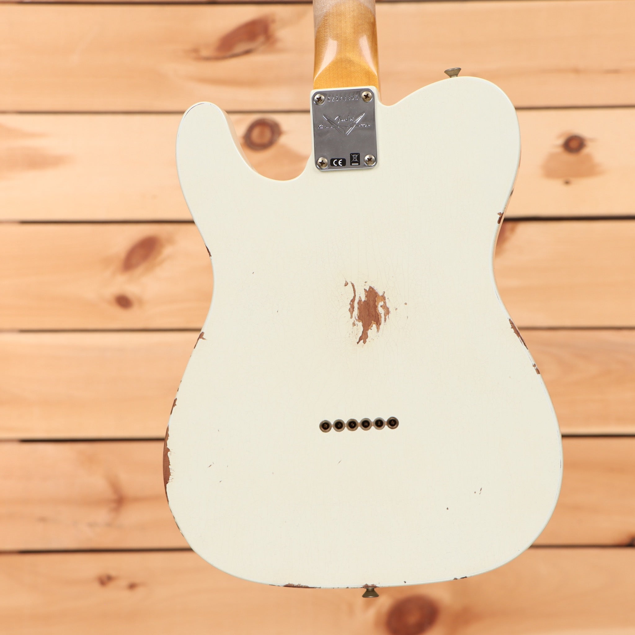 Fender Custom Shop 1963 Telecaster Relic electric guitar Olympic White with single-coil pickups