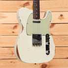Fender Custom Shop 1963 Telecaster Relic electric guitar Olympic White with single-coil pickups and aged finish