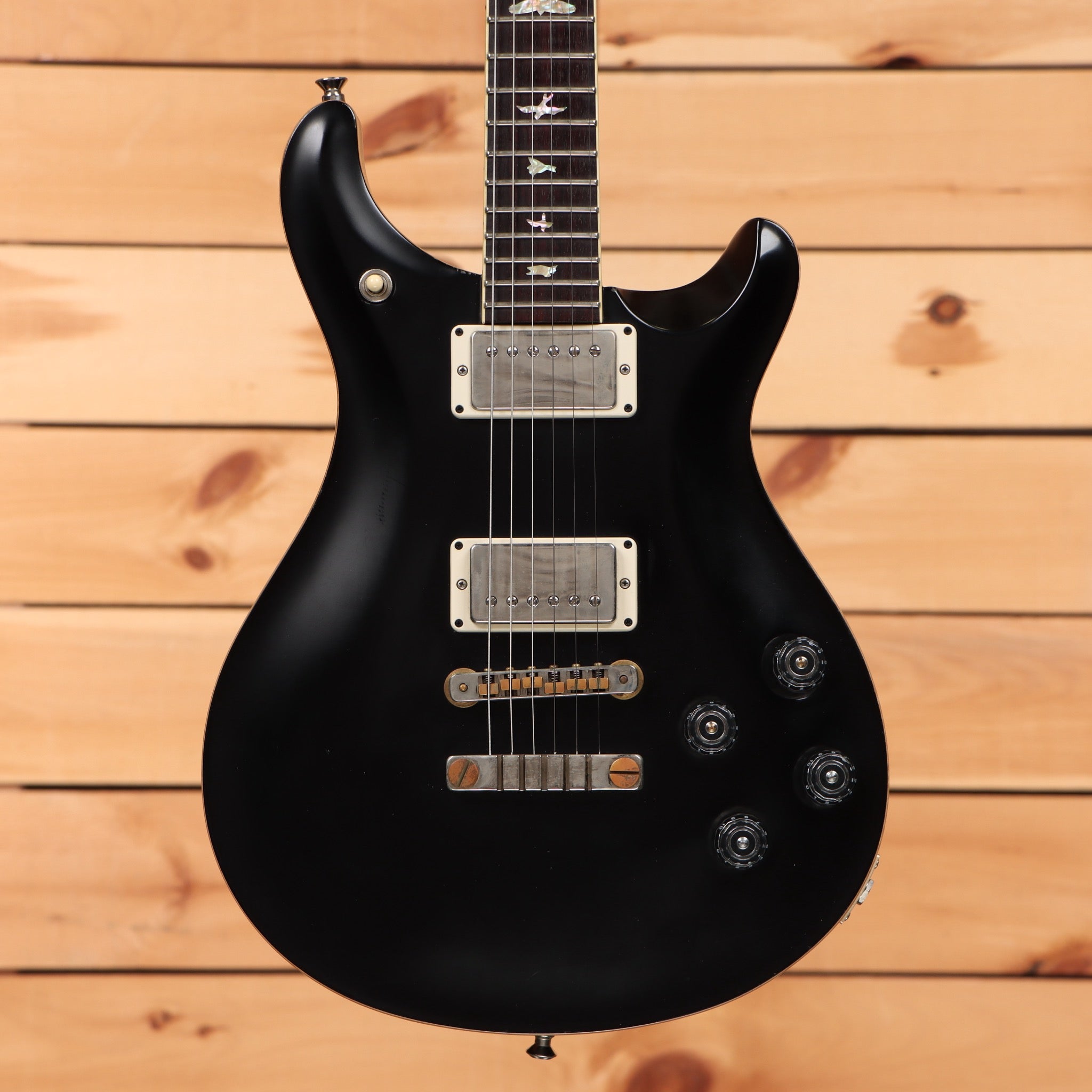 PRS McCarty 594 electric guitar Satin Black with dual humbuckers and bird inlays on rosewood fretboard