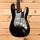 Fender American Ultra II Stratocaster electric guitar Texas Tea with white pickguard and single-coil pickups