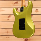 Fender American Ultra II Stratocaster electric guitar Solar Flare with black pickguard and single-coil pickups