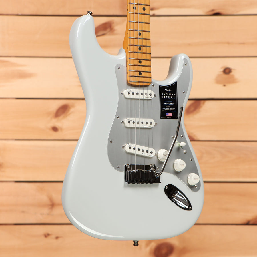 Fender American Ultra II Stratocaster electric guitar Avalanche with three single-coil pickups