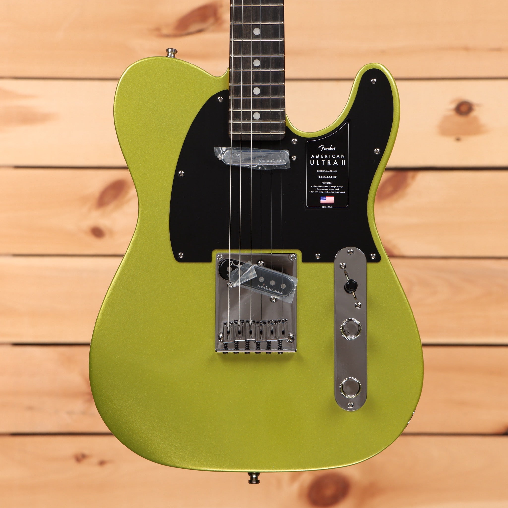 Fender American Ultra II Telecaster electric guitar Solar Flare with black pickguard and chrome hardware