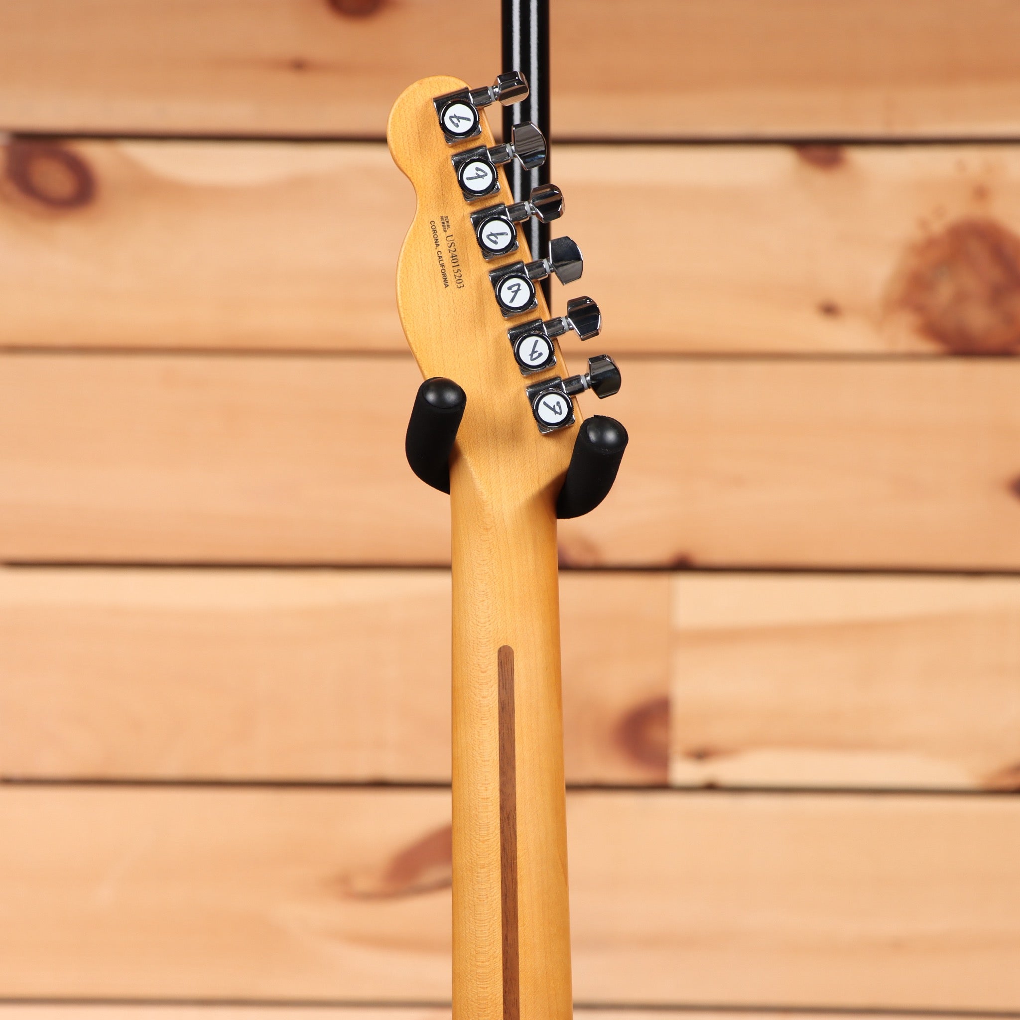 Fender American Ultra II Telecaster electric guitar Solar Flare with maple neck and black tuning machines