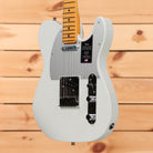 Fender American Ultra II Telecaster electric guitar Avalanche white with maple neck and black pickguard