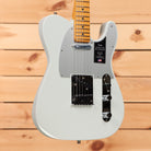 Fender American Ultra II Telecaster electric guitar Avalanche white with maple neck and black pickguard