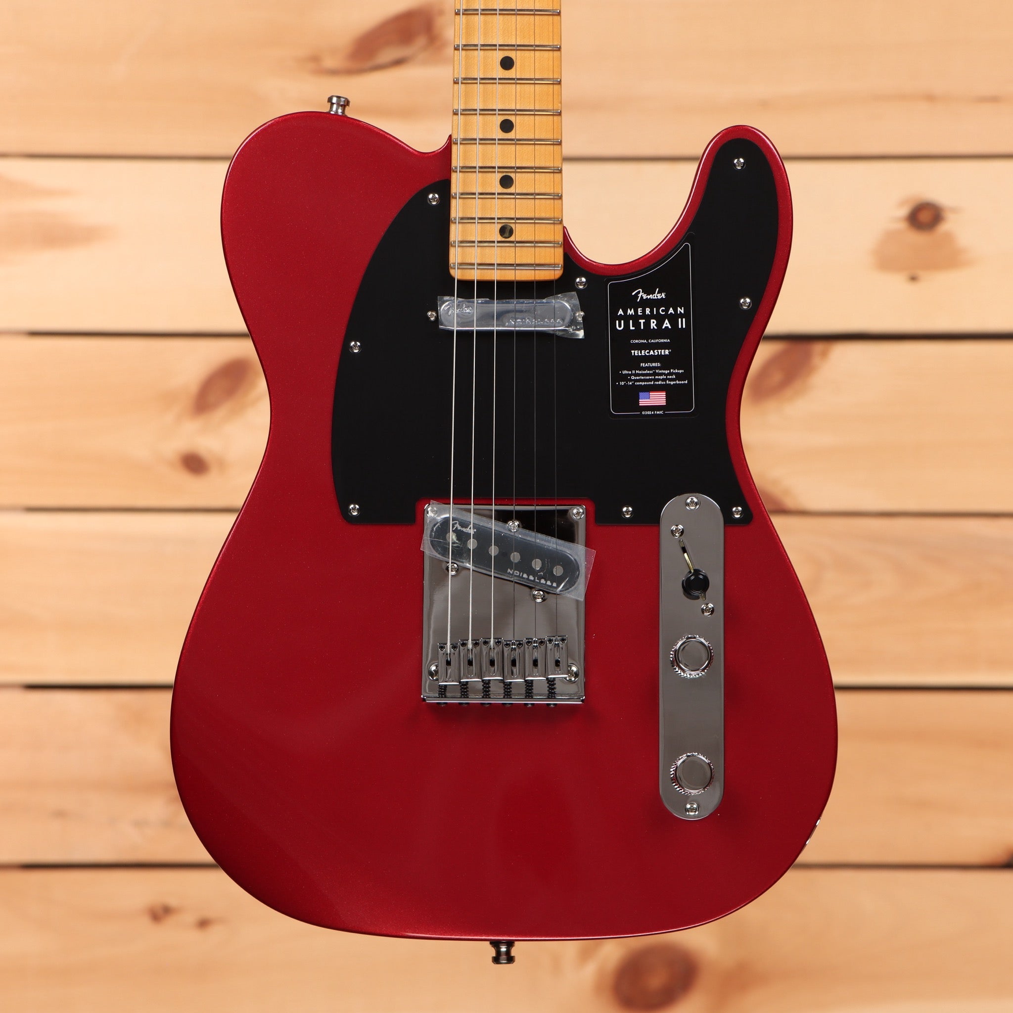 Fender American Ultra II Telecaster electric guitar Sinister Red with maple neck and single-coil pickups