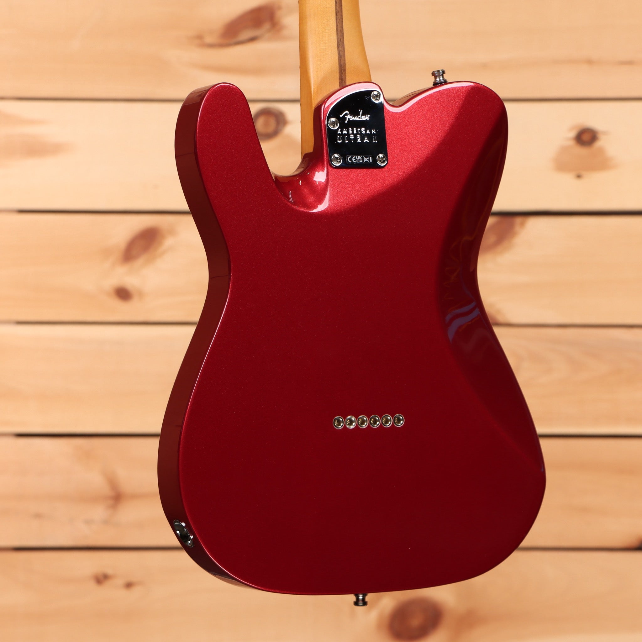 Fender American Ultra II Telecaster electric guitar Sinister Red with maple neck