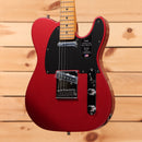 Fender American Ultra II Telecaster electric guitar Crimson Red with maple neck and black pickguard