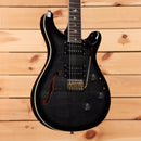 Paul Reed Smith SE Custom 24 semi-hollow electric guitar Charcoal Burst with piezo bridge and f-hole