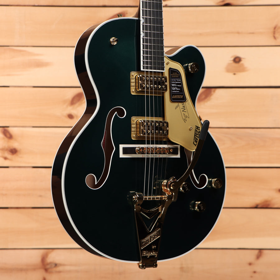 Gretsch Nashville semi-hollow electric guitar Cadillac Green with Bigsby tremolo and gold hardware