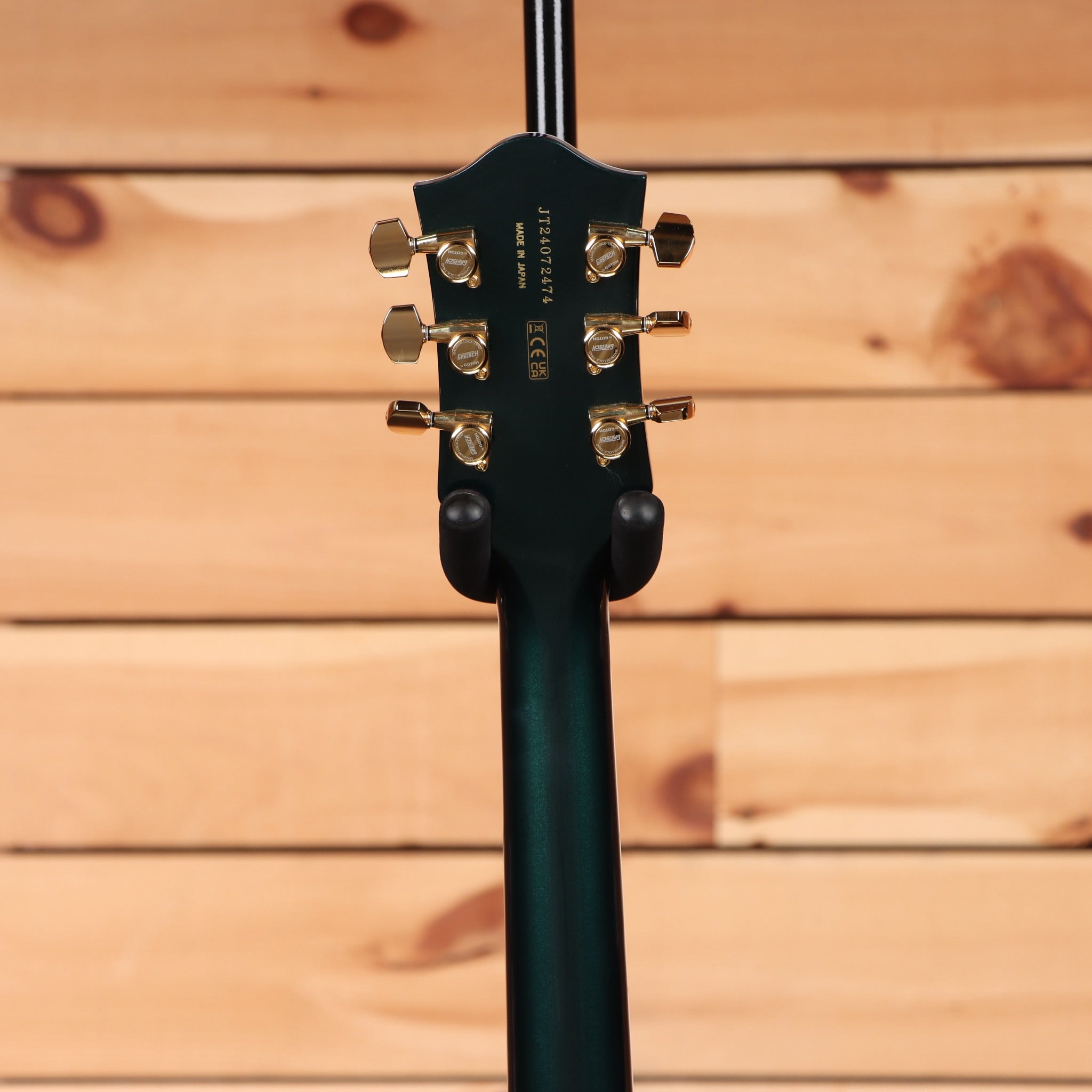 Gretsch Nashville hollowbody electric guitar Cadillac Green with Bigsby tremolo and gold tuning machines