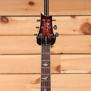 Paul Reed Smith SE Custom 24 semi-hollow electric guitar Orange Tiger Smokeburst with bird inlays on rosewood fretboard