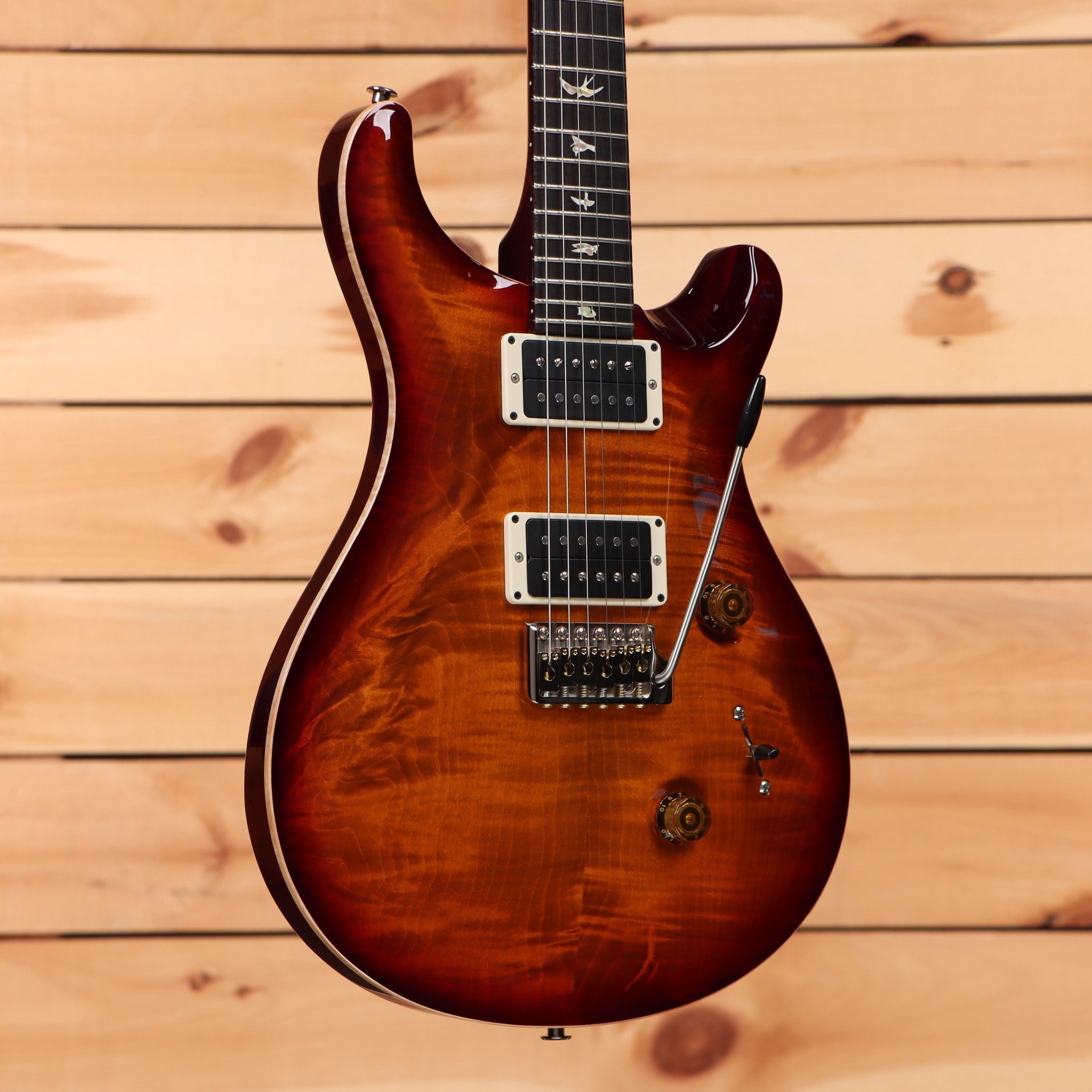 Paul Reed Smith Custom 24 electric guitar Dark Cherry Sunburst flamed maple top dual humbuckers