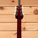 Paul Reed Smith Custom 24 electric guitar dark cherry sunburst with humbucker pickups and black tuning machines