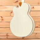 Gretsch G8424T Billy Duffy Signature Falcon hollow-body electric guitar Vintage White with Bigsby tremolo