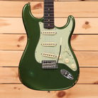 Fender Custom Shop Righteous Reissue Late 1962 Stratocaster relic aged olive green metallic electric guitar with single-coil pickups