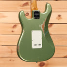 Fender Custom Shop Righteous Reissue Late 1962 Stratocaster relic electric guitar Sage Green Metallic with white pickguard