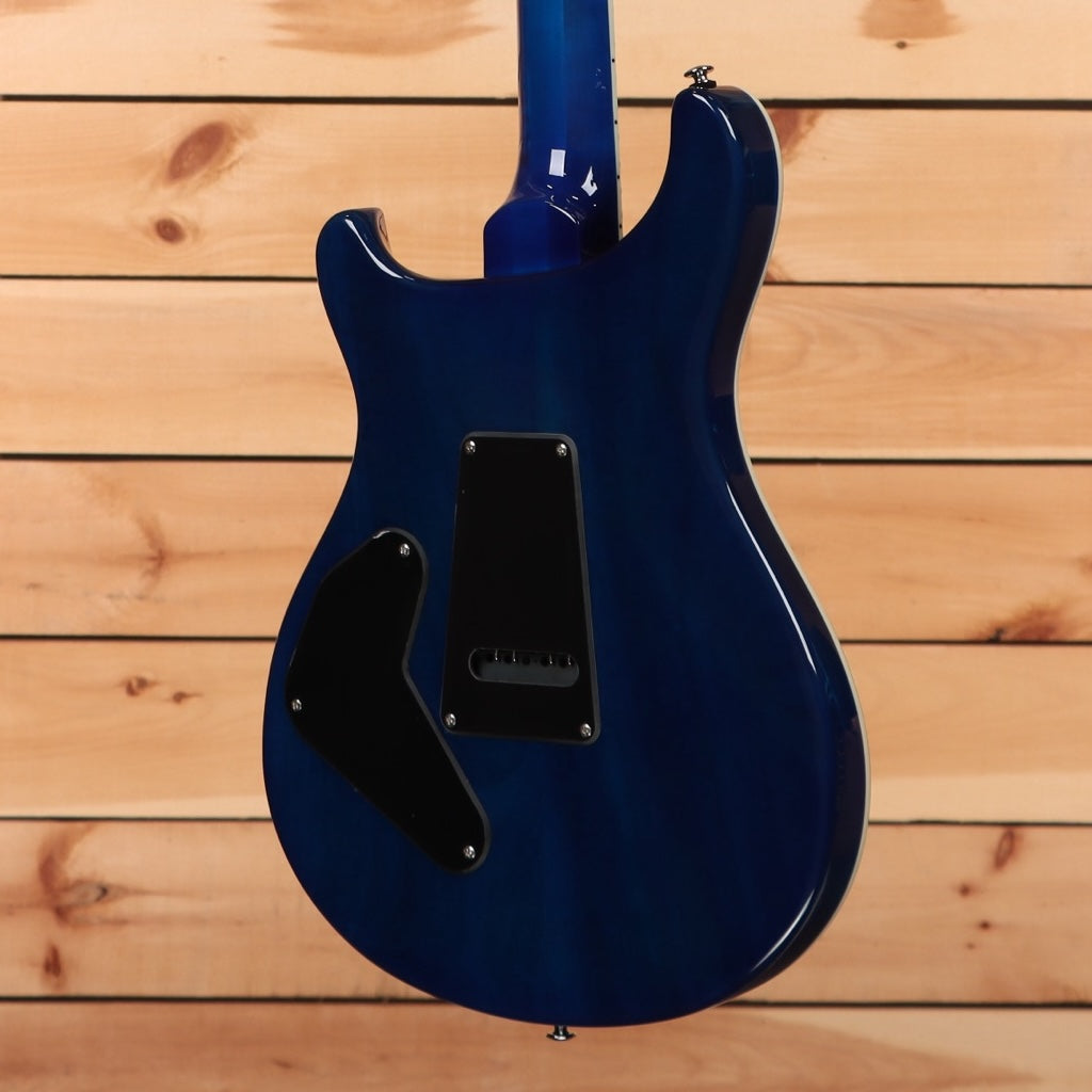 Paul Reed Smith SE Custom 24 Semi-Hollow electric guitar Lake Blue with black pickguard and piezo bridge
