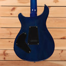 Paul Reed Smith SE Custom 24 semi-hollow electric guitar Lake Blue with black pickguard and piezo bridge