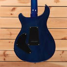 Paul Reed Smith SE Custom 24 semi-hollow electric guitar Lake Blue with black pickguard and piezo bridge