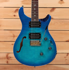 Paul Reed Smith SE Custom 24 semi-hollow electric guitar Lake Blue flamed maple top with dual humbuckers