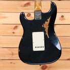Fender Custom Shop Righteous Reissue Late 1962 Stratocaster relic electric guitar aged holoflake with white pickguard