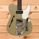 Fender Custom Shop Limited P90 Thinline Telecaster relic semi-hollow electric guitar Aged Gold Sparkle with P90 pickups
