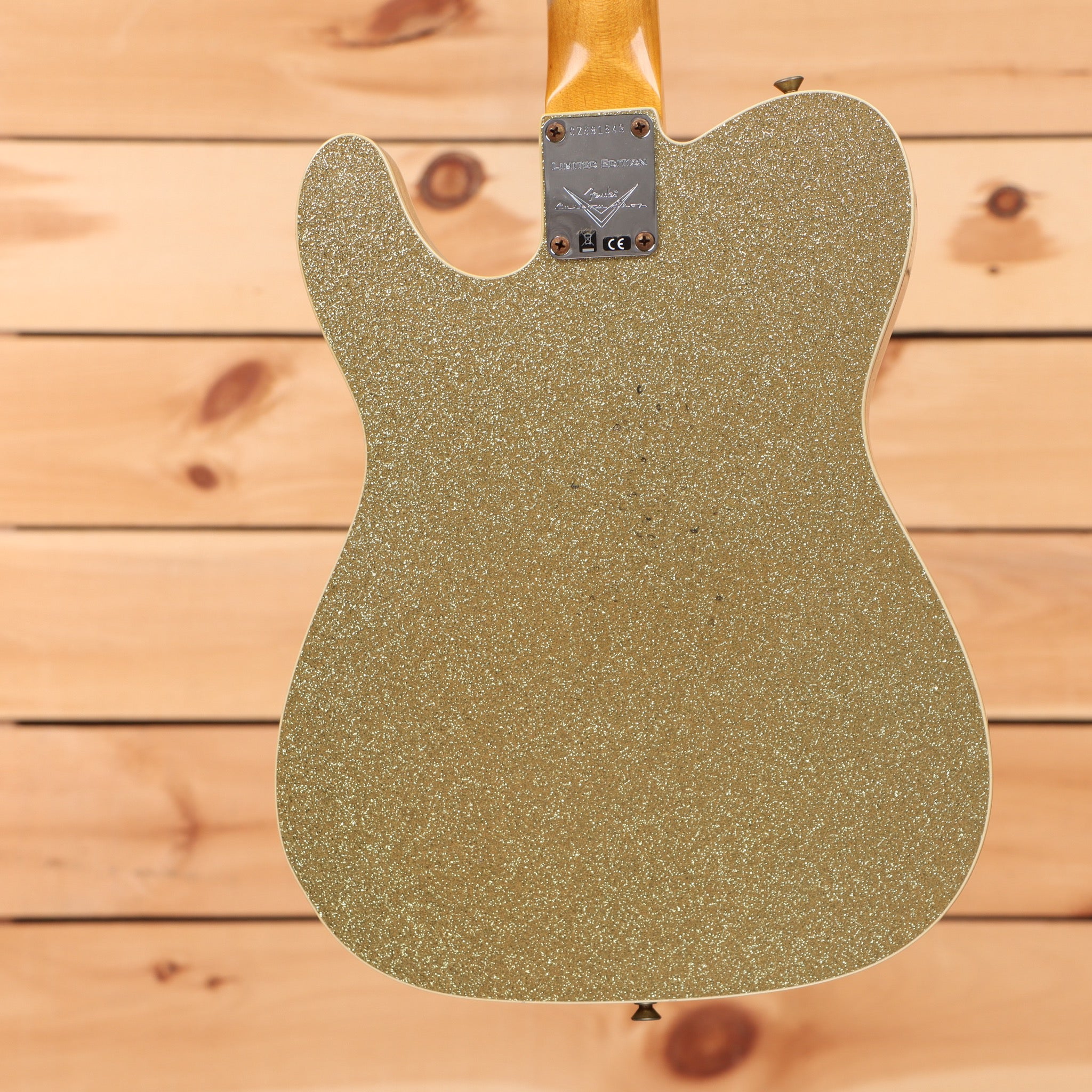 Fender Custom Shop Limited P90 Thinline Telecaster relic electric guitar Aged Gold Sparkle with P90 pickups