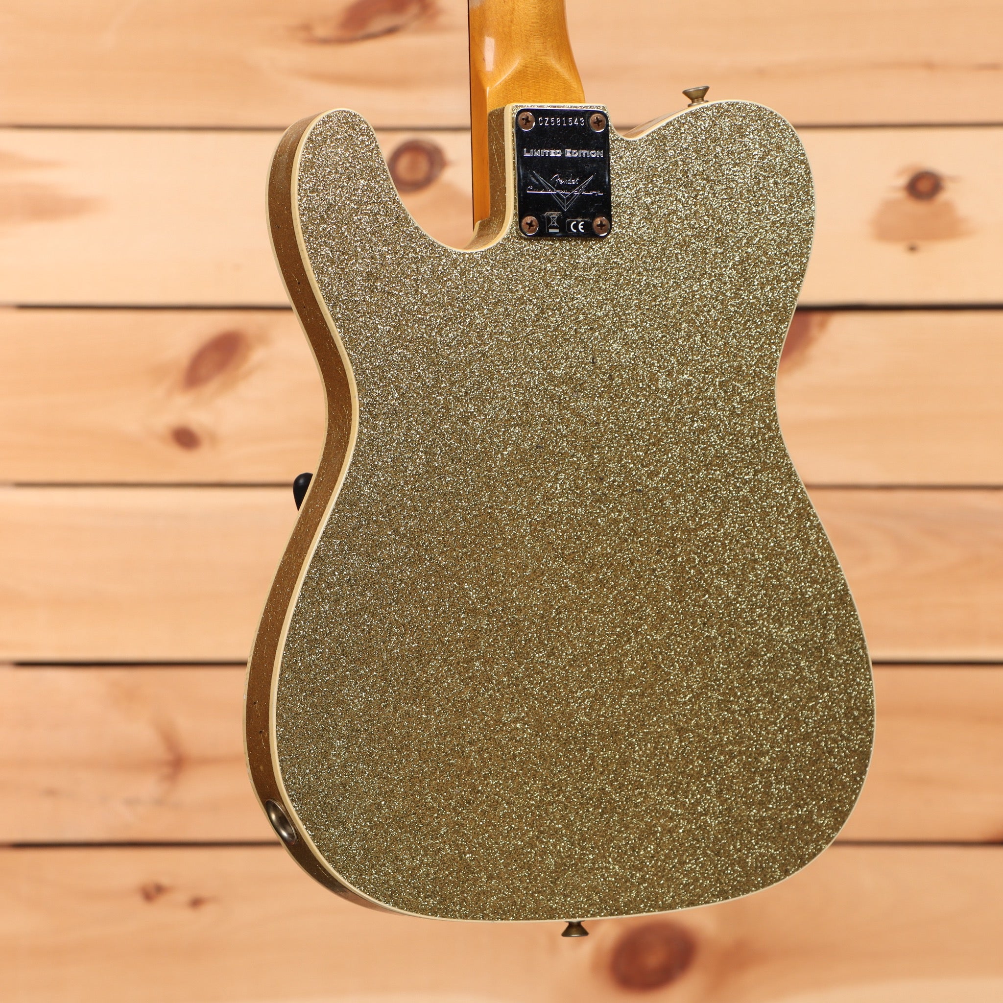 Fender Custom Shop Limited P90 Thinline Telecaster relic electric guitar Aged Gold Sparkle with P90 pickups