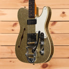 Fender Custom Shop Limited P90 Thinline Telecaster semi-hollow electric guitar Aged Gold Sparkle relic with P90 pickups