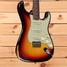 Fender Custom Shop Limited 1959 Stratocaster Hardtail Relic electric guitar Chocolate 3-Tone Sunburst with single-coil pickups