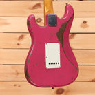 Fender Custom Shop Limited Greg Fessler Masterbuilt 1963 Stratocaster Relic electric guitar Faded Dakota Red with white pickguard