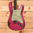 Fender Custom Shop Limited Greg Fessler Masterbuilt 1963 Stratocaster Relic electric guitar Faded Dakota Red with single-coil pickups