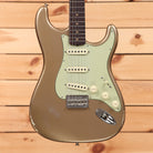 Fender Custom Shop Limited 1959 Stratocaster Hardtail Relic electric guitar Aged Shoreline Gold with mint green pickguard