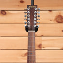 Martin DX2E Brazilian 12-string acoustic guitar natural finish with ebony headstock