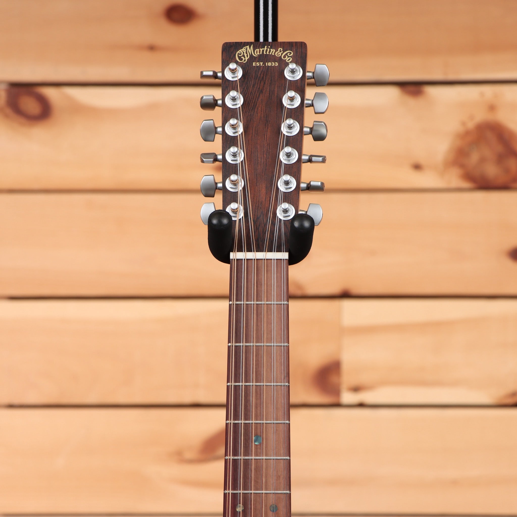 Martin DX2E Brazilian 12-string acoustic guitar natural finish with ebony headstock