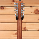 Martin DX2E Brazilian 12-string acoustic guitar natural finish with chrome tuners