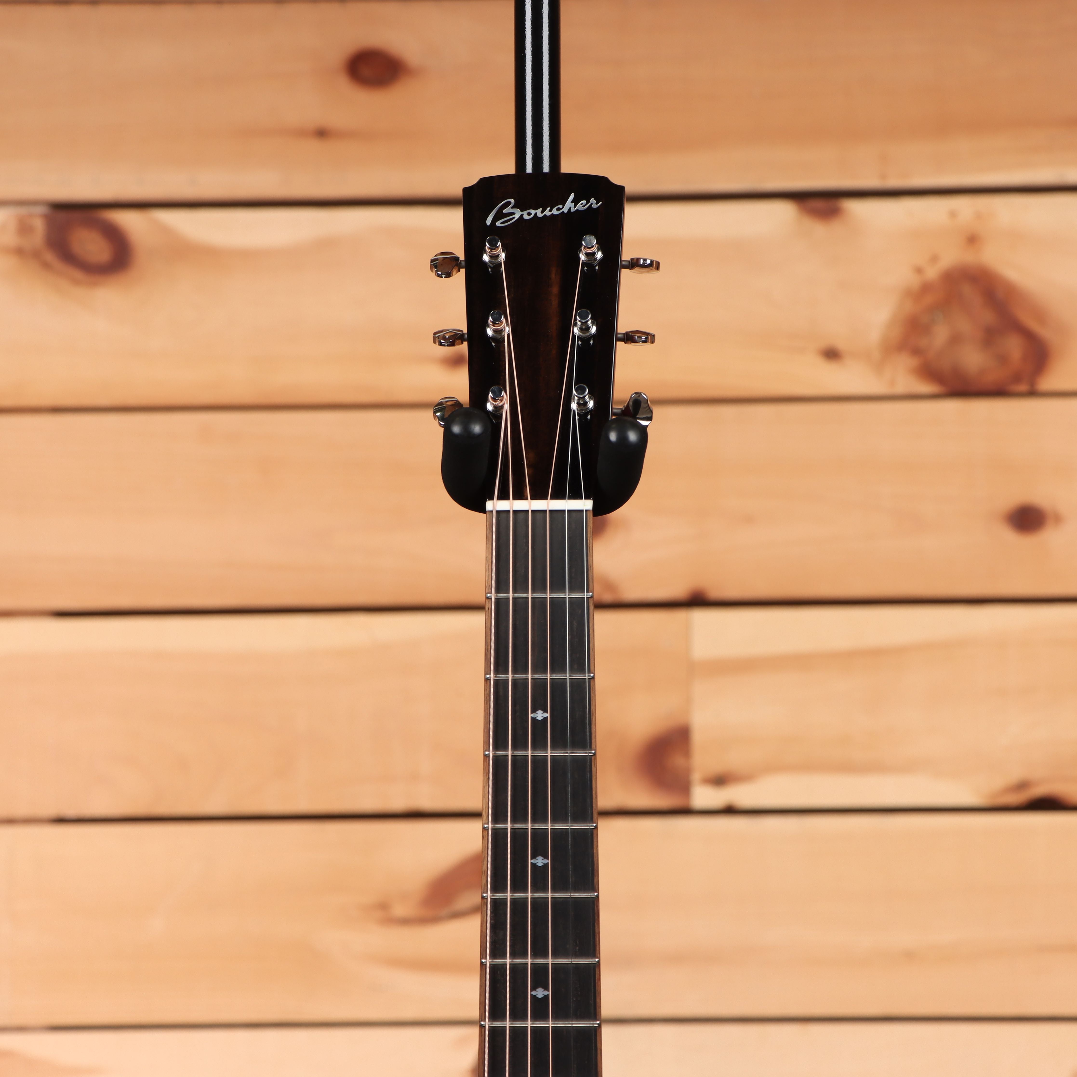 Boucher SG181UV acoustic guitar natural finish with 12-string configuration and rosewood fretboard