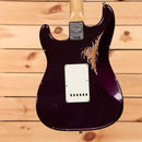 Fender Custom Shop Righteous Reissue Late 1962 Stratocaster relic electric guitar Midnight Purple with white pickguard
