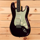 Fender Custom Shop Righteous Reissue Late 1962 Stratocaster electric guitar Midnight Purple relic aged with mint green pickguard and single-coil pickups