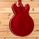 Gibson ES-330 semi-hollow electric guitar Sixties Cherry with white binding and P90 pickups