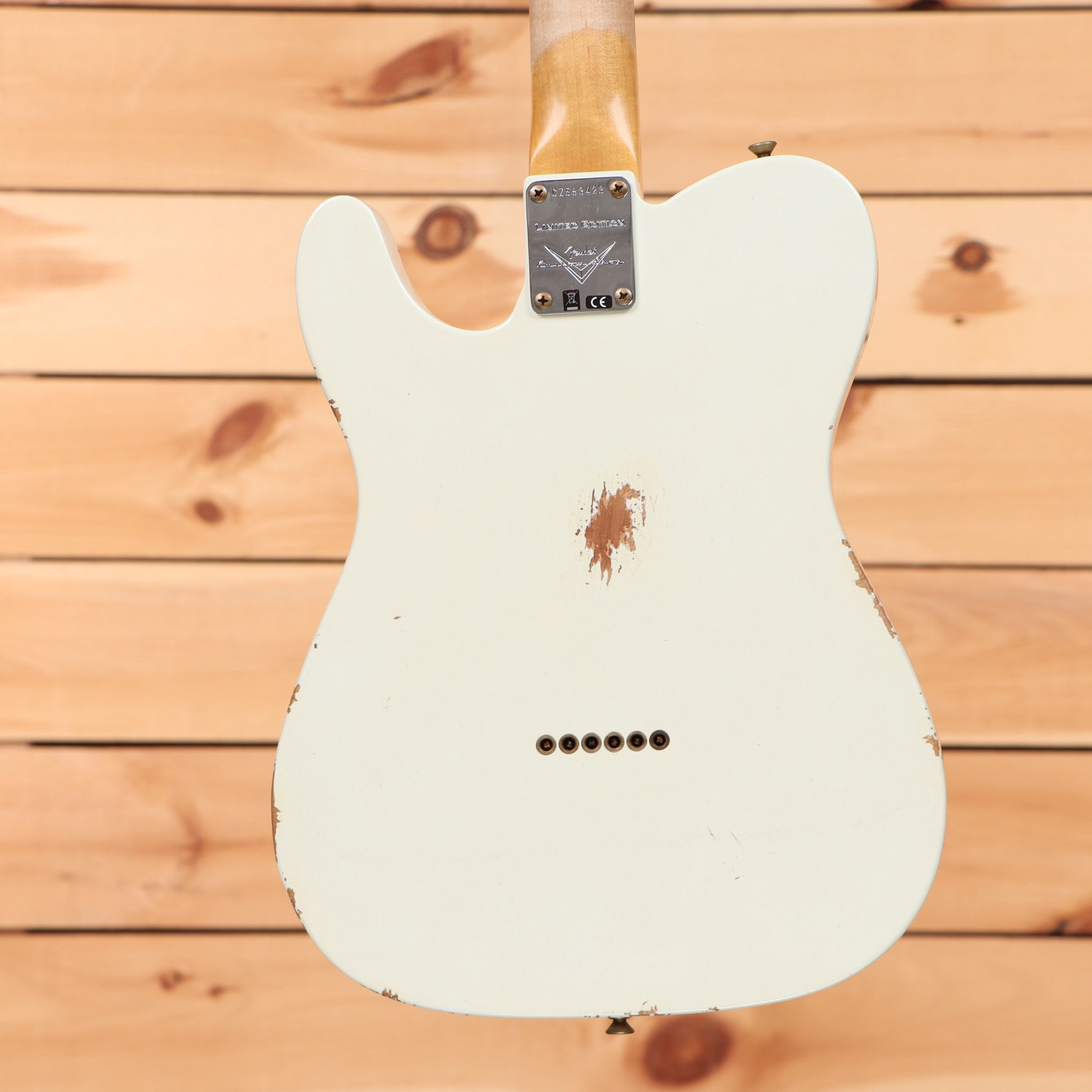 Fender Custom Shop Limited 1960 Telecaster Relic electric guitar Olympic White with single-coil pickups