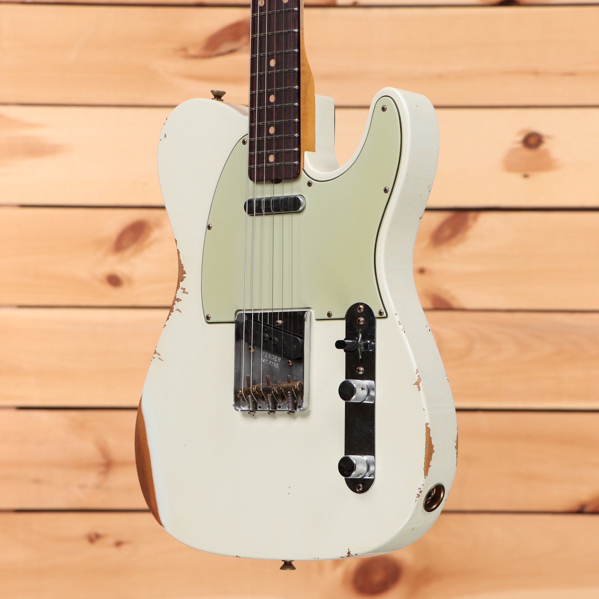 Fender Custom Shop Limited 1960 Telecaster Relic electric guitar Olympic White aged finish single-coil pickups