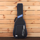 Martin DX2E Brazilian 12-string acoustic guitar gig bag with blue piping and carry handle